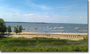 View of Hart-Miller Island State Park Beach